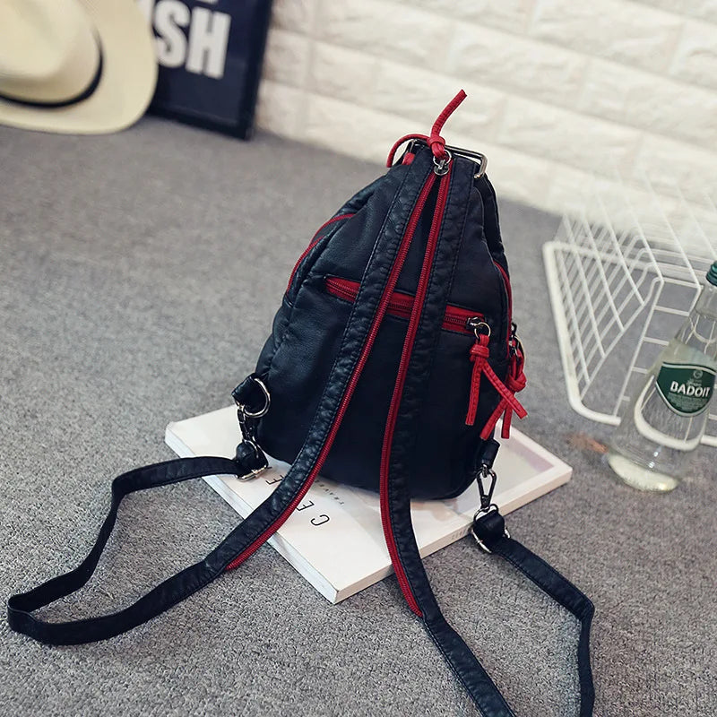 Autumn Backpack Ladies 2021 New Chest Bag Soft Leather Mini Messenger Bag