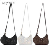 Casual Quilted Female Underarm Bag with Small Round Purse