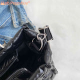 Fall Winter Quilted Shoulder Handbag Large Capacity Portable Travel Crossbody