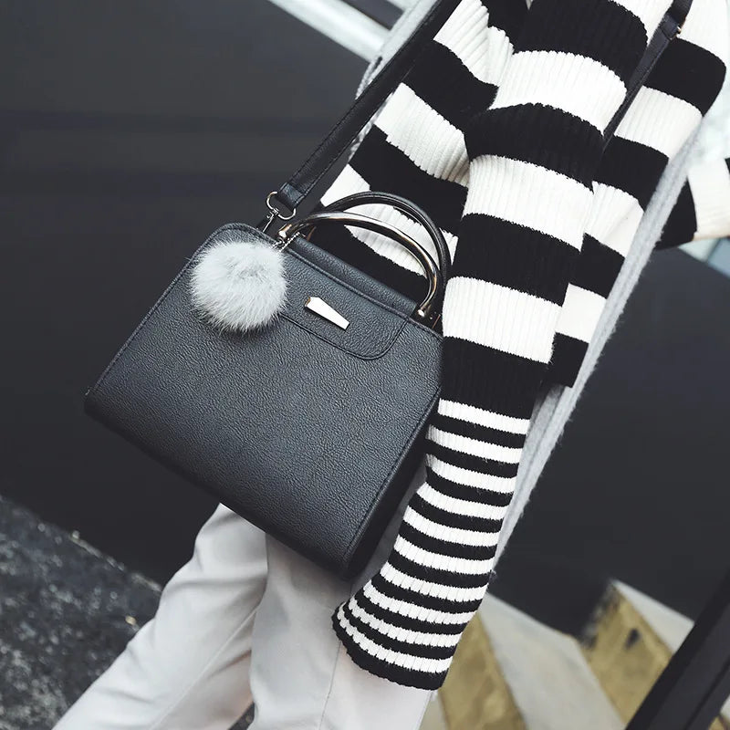 Autumn Winter Frosted Pattern Shoulder Bag