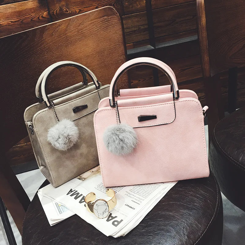 Autumn Winter Frosted Pattern Shoulder Bag