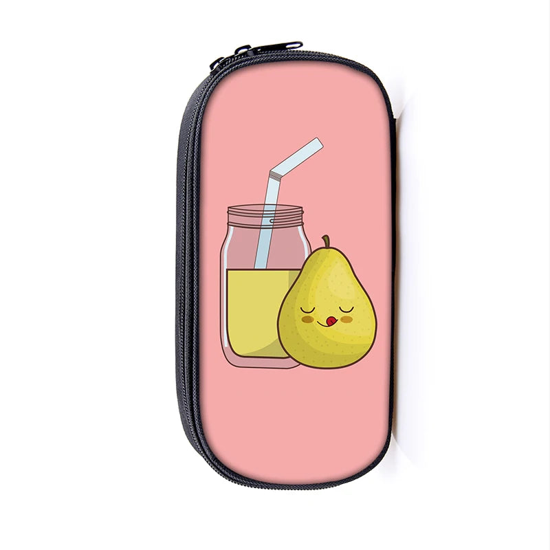 Avocado Printed Pencil Bag Teenage Study Stationery Storage Box