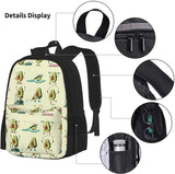 Avocado Exercise School Backpack Pencil Case Lunch Bag Set