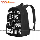 Dads Tattoo & Beard Backpack Gym Swimming Shopping Bag