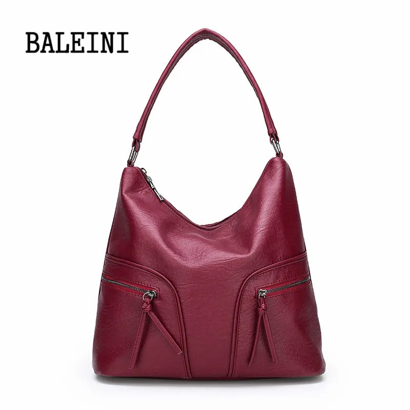 BALEINI Pu Leather Bag Handbags Famous Brands Women Shoulder Bag