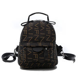 Printed PU Women Backpacks Casual Mini Multi-Purpose Shoulder Small Backpack