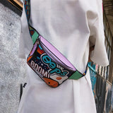 Graffiti Waist Bag Women Personality Belt Bags Chest Handbag