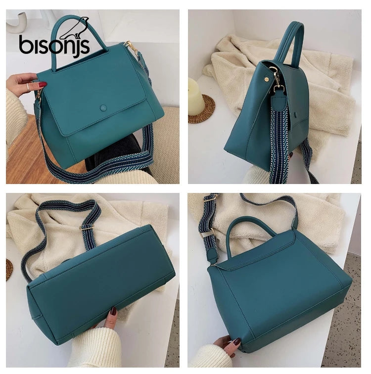 Large Capacity Totes Bag Women PU Shoulder Messenger Retro Lady Handbags