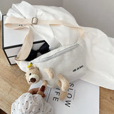 Women's Canvas Waist Bag Multifunctional Chest Bag