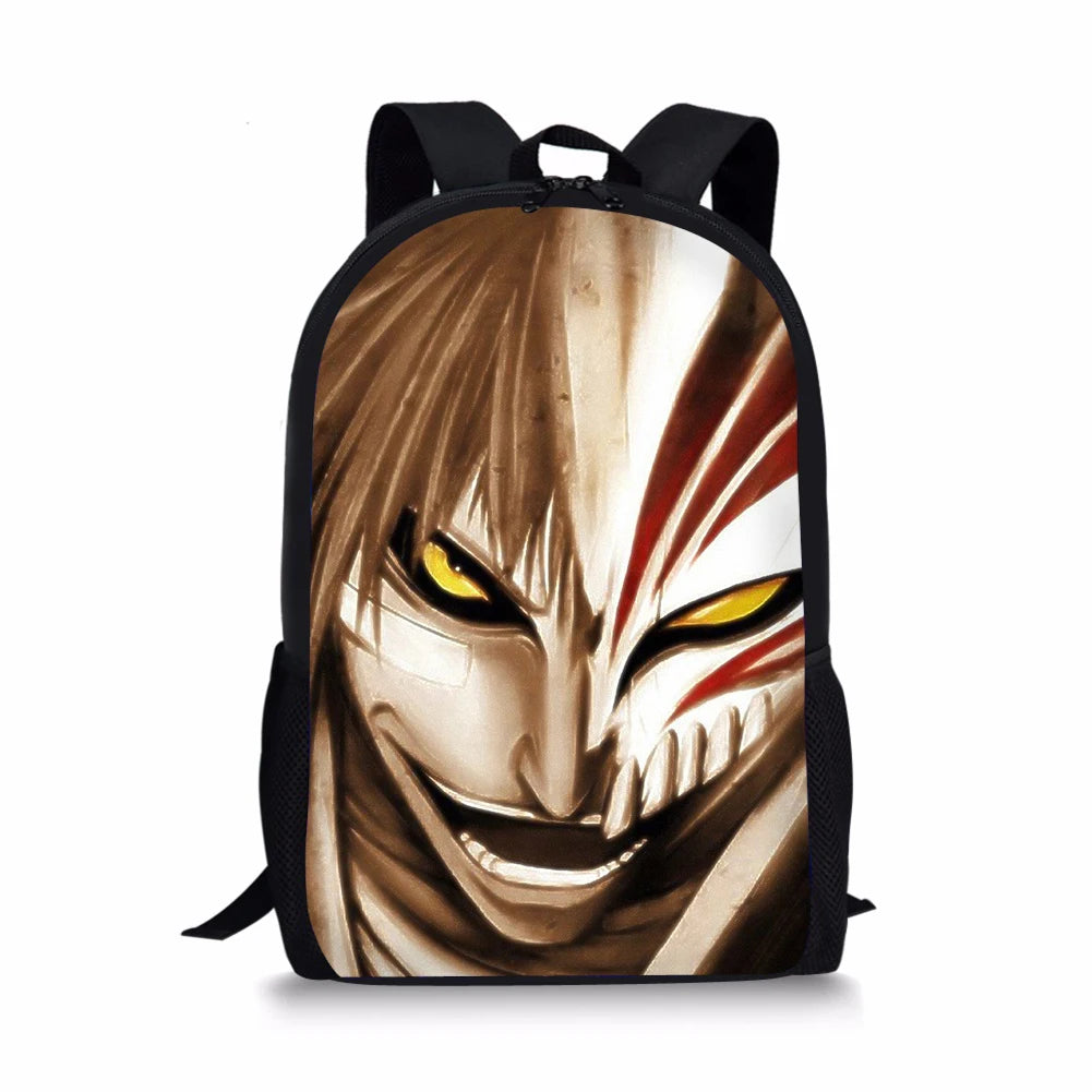 BLEACH Pattern Print School Bags Daily Travel Climbing Durable Backpack