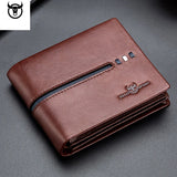 BULLCAPTAIN Men's Leather RFID Wallet