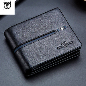 BULLCAPTAIN Men's Leather RFID Wallet