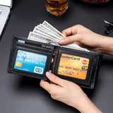 BULLCAPTAIN Men's Leather RFID Wallet