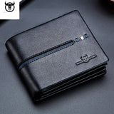 BULLCAPTAIN Men's Leather RFID Wallet