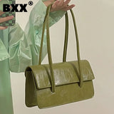 Retro PU Leather Armpit Handbags For Women Large Capacity Shoulder Bags