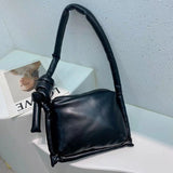 Retro PU Leather Handbags For Women High Shoulder Crossbody Female Bags