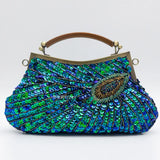 Peacock Feather Sequins Handbag Women's Shoulder Bag GF4884
