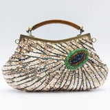 Peacock Feather Sequins Handbag Women's Shoulder Bag GF4884