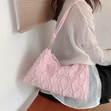 Casual Denim Canvas Plaid Women's Handbag GF3873