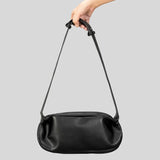 Wide Shoulder PU Leather Bag Women High Capacity Messenger Female Bags