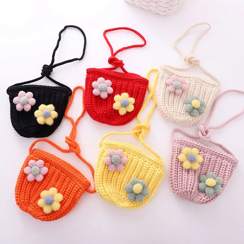 Leisure Flowers Knitting Handbags For Women
