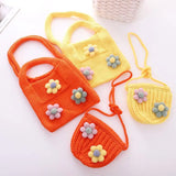 Leisure Flowers Knitting Handbags For Women