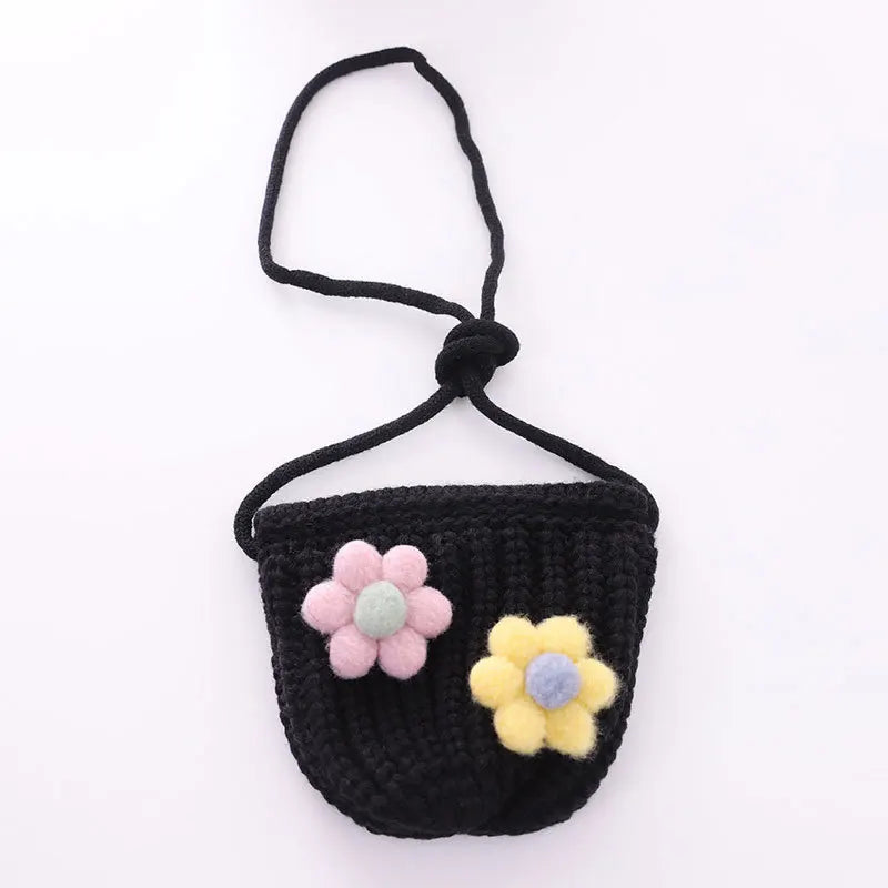 Leisure Flowers Knitting Handbags For Women
