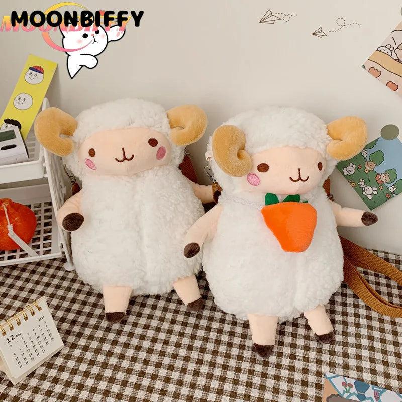 Cartoon Lamb Shoulder Bag Plush Girls Doll Crossbody Bag