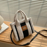 Brown Lamb Wool Handbag Women's Faux Suede Lady Crossbody Bag