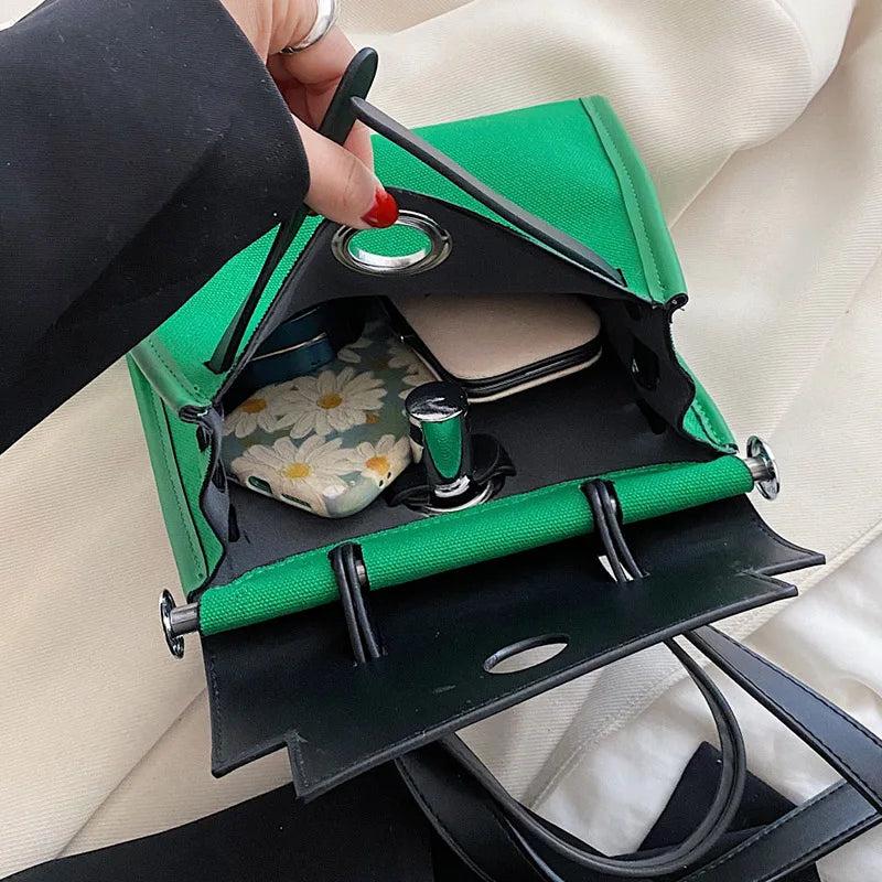 Casual Women Large Capacity Handbags Lady Green Shoulder Bags
