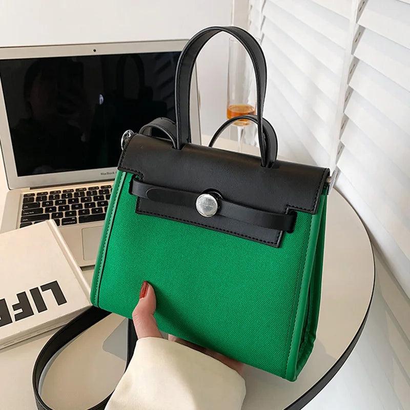 Casual Women Large Capacity Handbags Lady Green Shoulder Bags