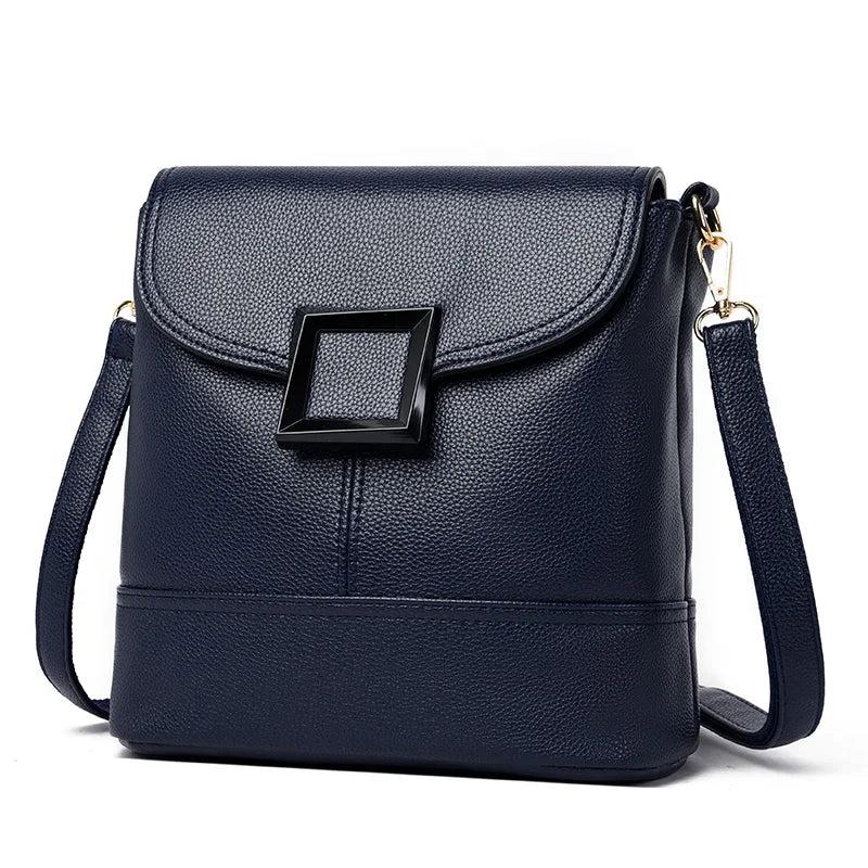 Casual Faux Leather Messenger Bag Women Shoulder Handbag Tote Purse