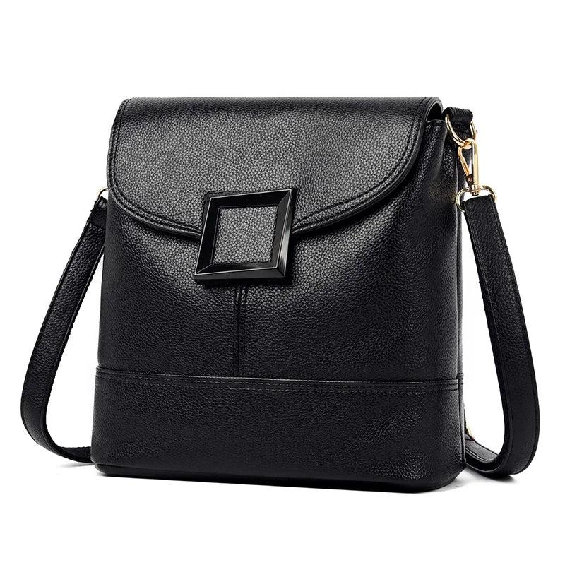 Casual Faux Leather Messenger Bag Women Shoulder Handbag Tote Purse