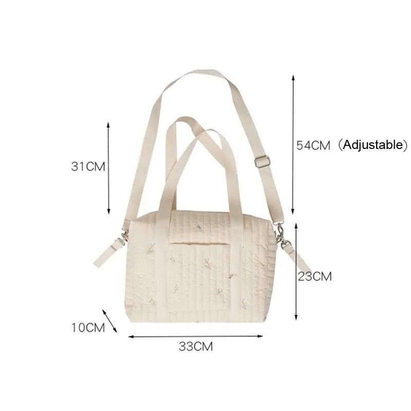 Bear Rabbit Embroidery Portable Mom Baby Shoulder Bag Mummy Travel Handbag