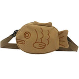 Cartoon Taiyaki Shoulder Bag Ugly Mini Canvas Handbag