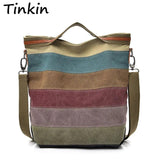 Casual Canvas Shoulder Bag for Women Soft Messenger Handbag