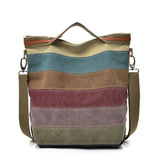 Casual Canvas Shoulder Bag for Women Soft Messenger Handbag