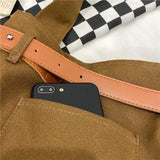 Casual Canvas Crossbody Bag Bucket Shoulder Bag