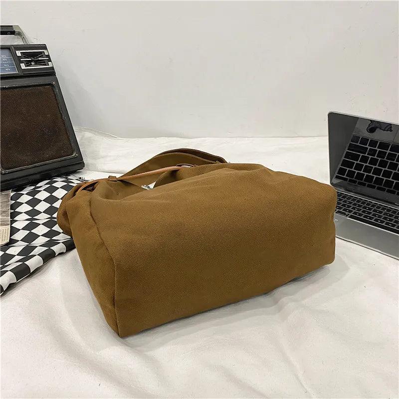 Casual Canvas Crossbody Bag Bucket Shoulder Bag