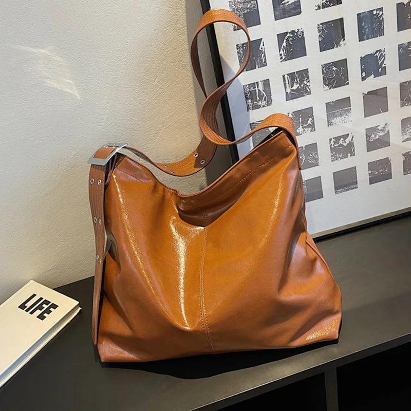 Casual Women Large Capacity Shoulder Bags Vintage Female Green Big Totes Crossbo