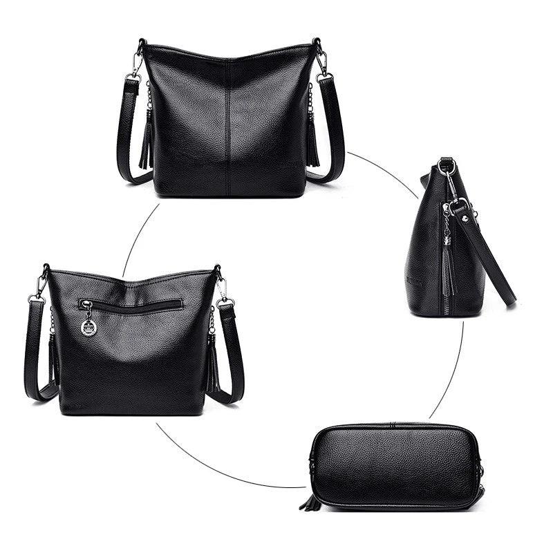 Casual Leather Crossbody Bag for Women Tote Shoulder Handbag