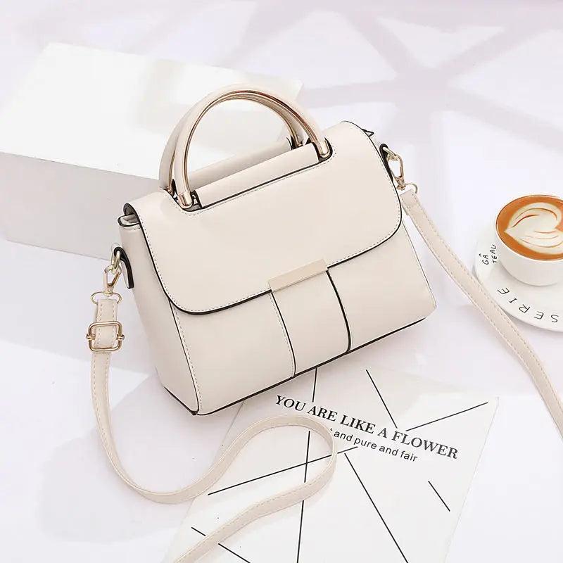 British Small Square Bags Women Hard PU Leather Flap Mini Handbag