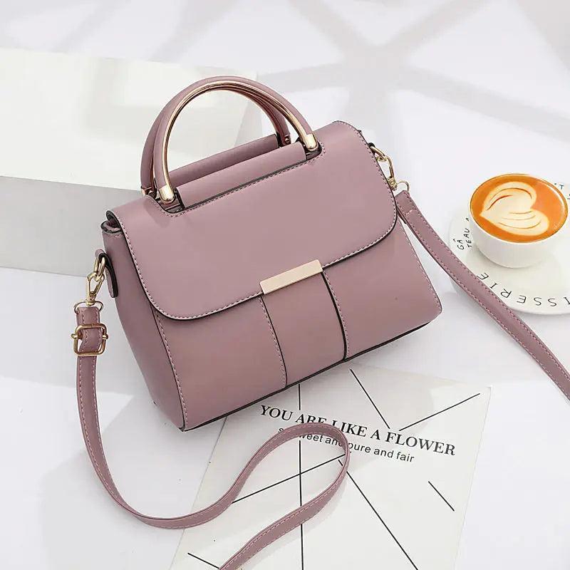 British Small Square Bags Women Hard PU Leather Flap Mini Handbag