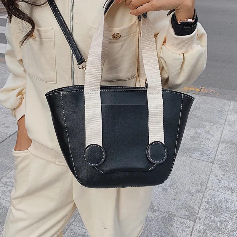 Casual Women Tote Bag High PU Leather Shoulder Bag