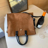 Brown Crossbody Tote Bag Women Large-capacity Shoulder Handbag