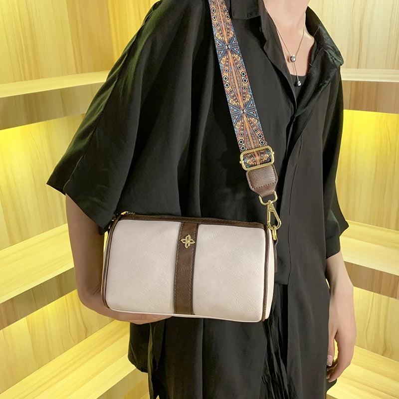 Boston Soft PU Shoulder Bags for Women Panelled Sling Bag