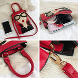 Cartoon Girl Crossbody Bags For Women Novelty Shoulder Bag High-Grade Pu