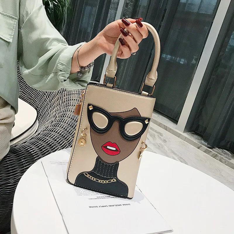 Cartoon Girl Crossbody Bags For Women Novelty Shoulder Bag High-Grade Pu