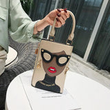 Cartoon Girl Crossbody Bags For Women Novelty Shoulder Bag High-Grade Pu
