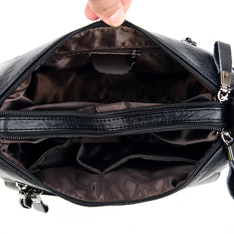 Casual Leather Handbags Shoulder Messenger Bags for Women